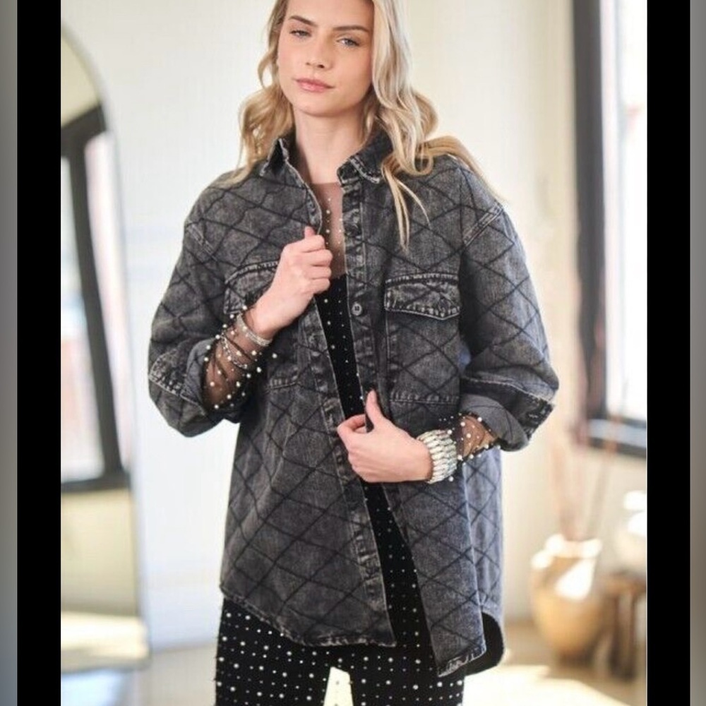 Black shirt jacket